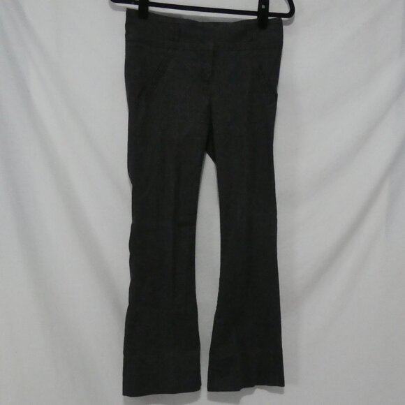 DYNAMITE | size 7 | Striped Charcoal Pants | Faux Pockets - Picture 1 of 16